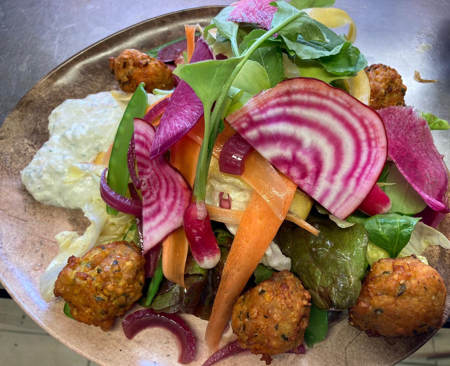 Recette du Café des Jardiniers : Falafels aux lentilles corail et patate douce