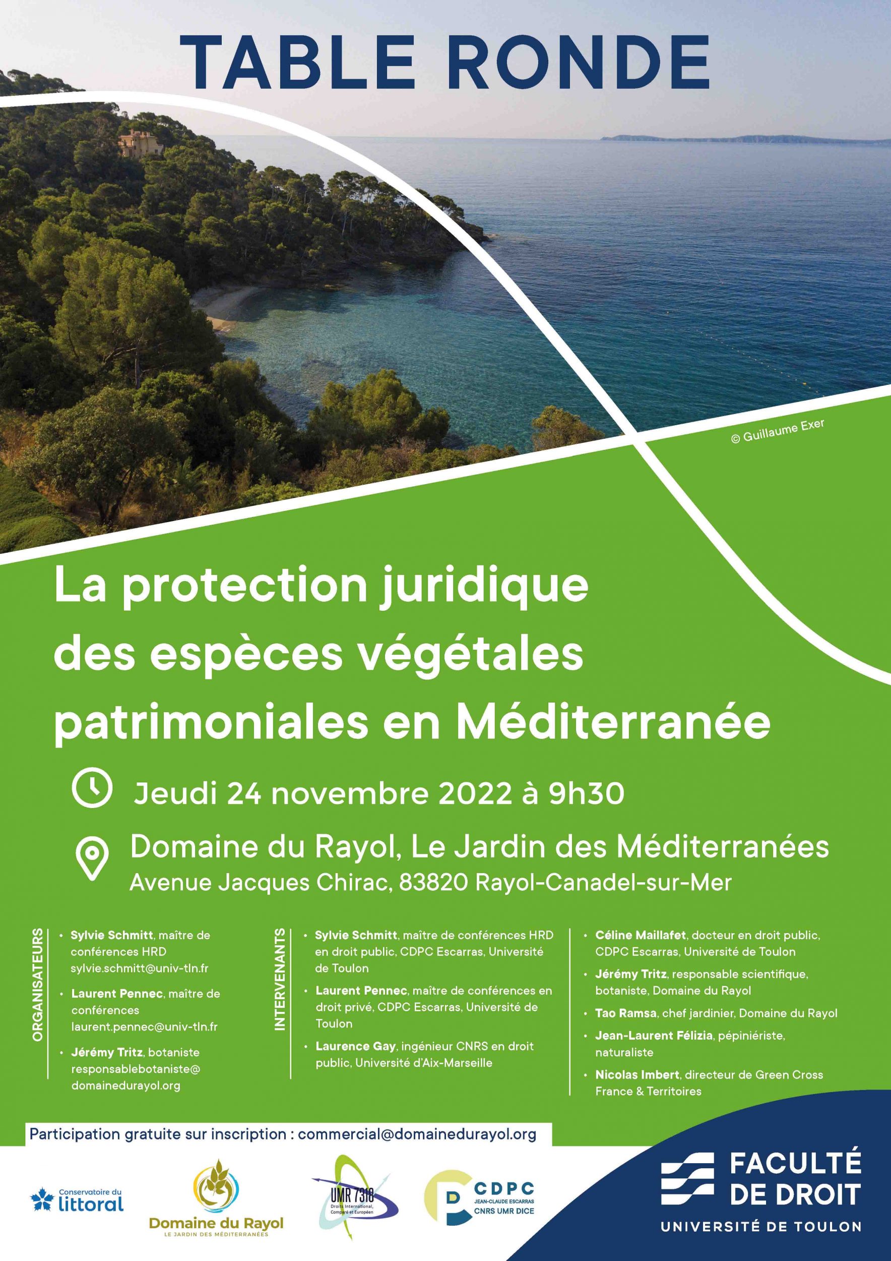 Table ronde : La protection juridique des espèces végétales patrimoniales en Méditerranée