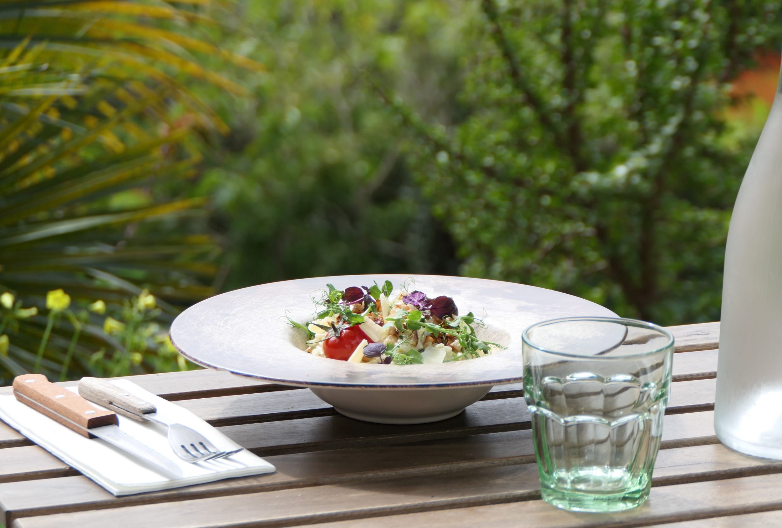 Recette du Café des Jardiniers : Risotto du jardin aux poireaux et topinambours