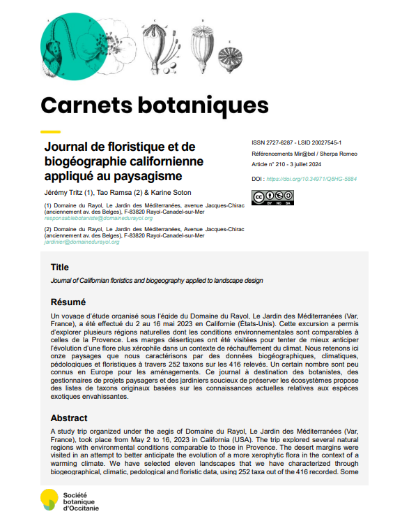 Publication : Journal d’un voyage d’études en Californie
