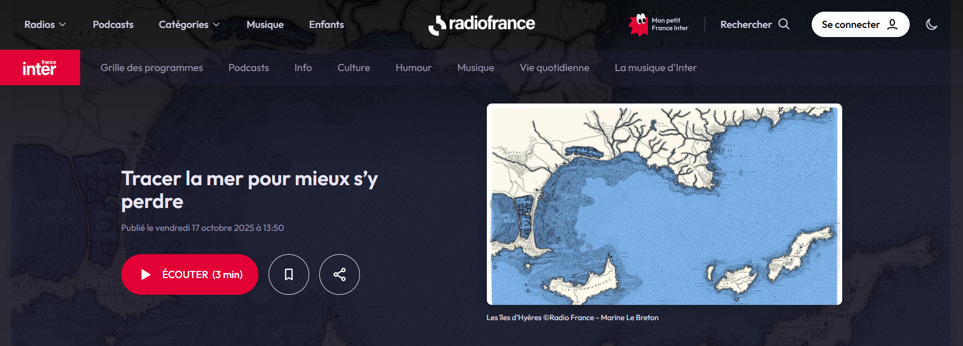 L’exposition « Sentiment littoral » de Marine Le Breton sur France Inter